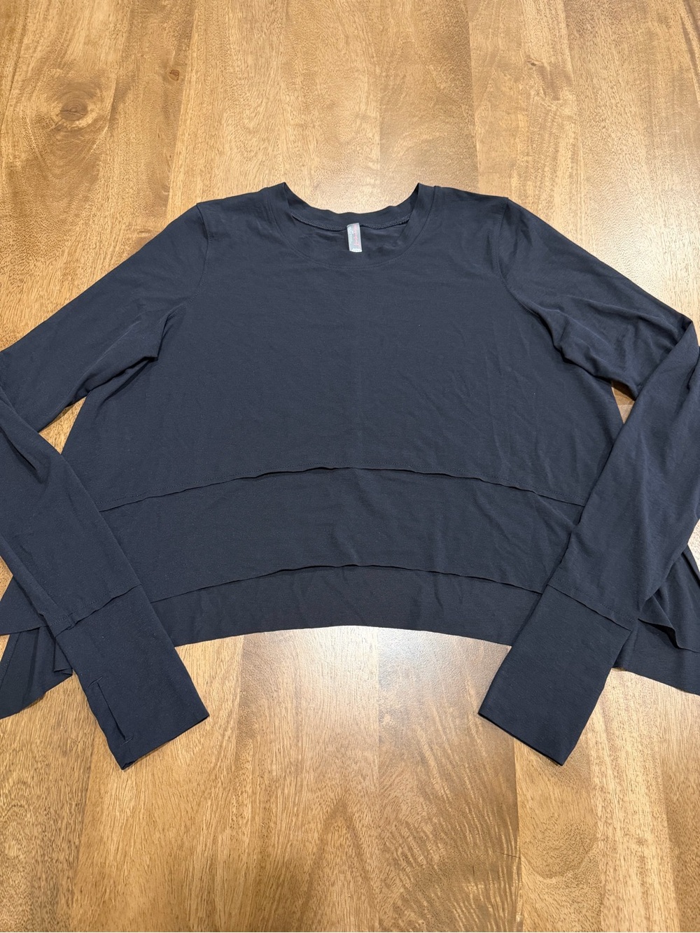 Free people Women's Black Layered Long-Sleeve Top
